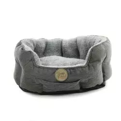 Ancol Sleepy Paws Oval Bed Grey Cord 1 Ancol Sleepy Paws Oval Bed Grey Cord