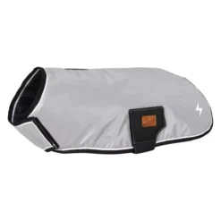 Benji & Flo Silva Flash Dog Coat Black/Reflective Silver