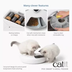 Catit PIXI Smart 6 Meal Feeder 8 Catit PIXI Smart 6 Meal Feeder -Pet World Outlet Sales catit pixi smart 6 meal feeder d7u7.jpg