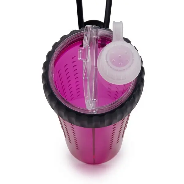 Dexas Snack-Duo With Companion Cup Fuchsia 2 Dexas Snack-Duo With Companion Cup Fuchsia - Image 2