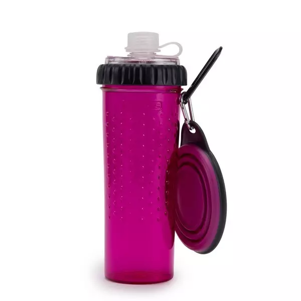 Dexas Snack-Duo With Companion Cup Fuchsia 1 Dexas Snack-Duo With Companion Cup Fuchsia
