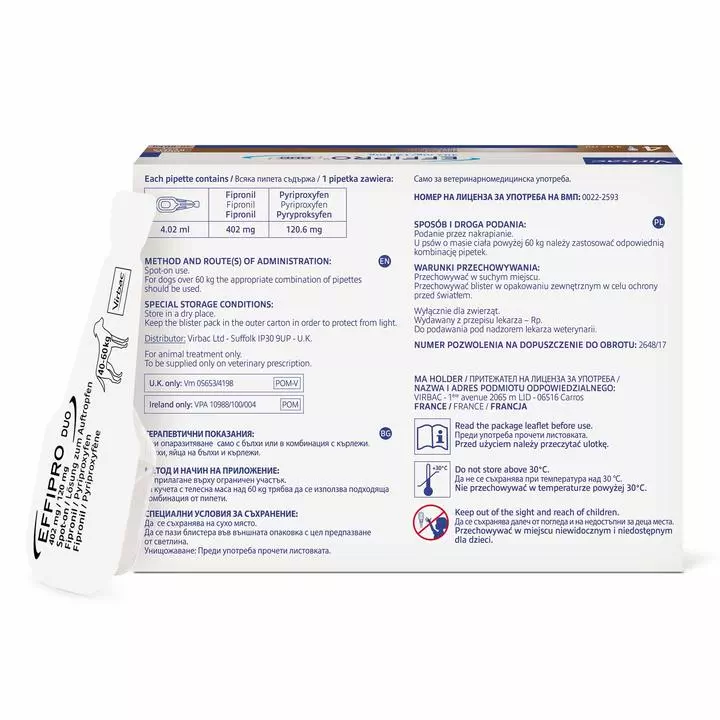 Virbac Effipro Duo Flea & Tick Spot On Solution For Cats & Dogs 11 Virbac Effipro Duo Flea & Tick Spot On Solution For Cats & Dogs - Image 11