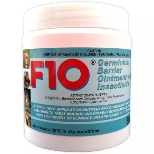 F10® Germicidal Barrier Ointment & F10® Germicidal Barrier Ointment With Insecticide 1 F10® Germicidal Barrier Ointment & F10® Germicidal Barrier Ointment With Insecticide