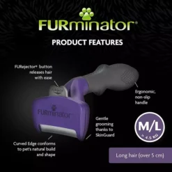 Furminator Undercoat DeShedding Tool For Long Haired Cats 8 Furminator Undercoat DeShedding Tool For Long Haired Cats -Pet World Outlet Sales furminator undercoat deshedding tool for long haired cats plu3.jpg