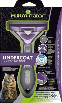 Furminator Undercoat DeShedding Tool For Long Haired Cats