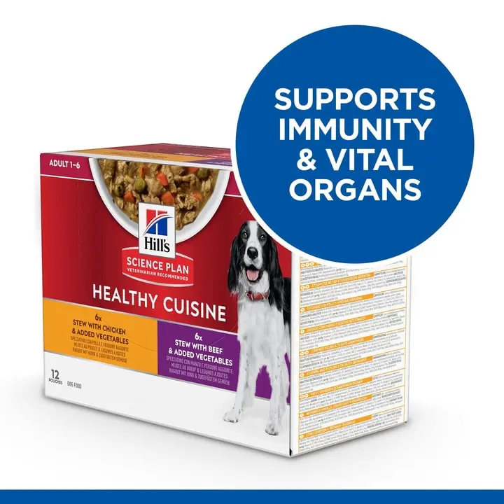 Hills Hill's Science Plan Healthy Cuisine Adult Dog Stew With Chicken Beef & Added Vegetables 6 Hills Hill's Science Plan Healthy Cuisine Adult Dog Stew With Chicken Beef & Added Vegetables - Image 6