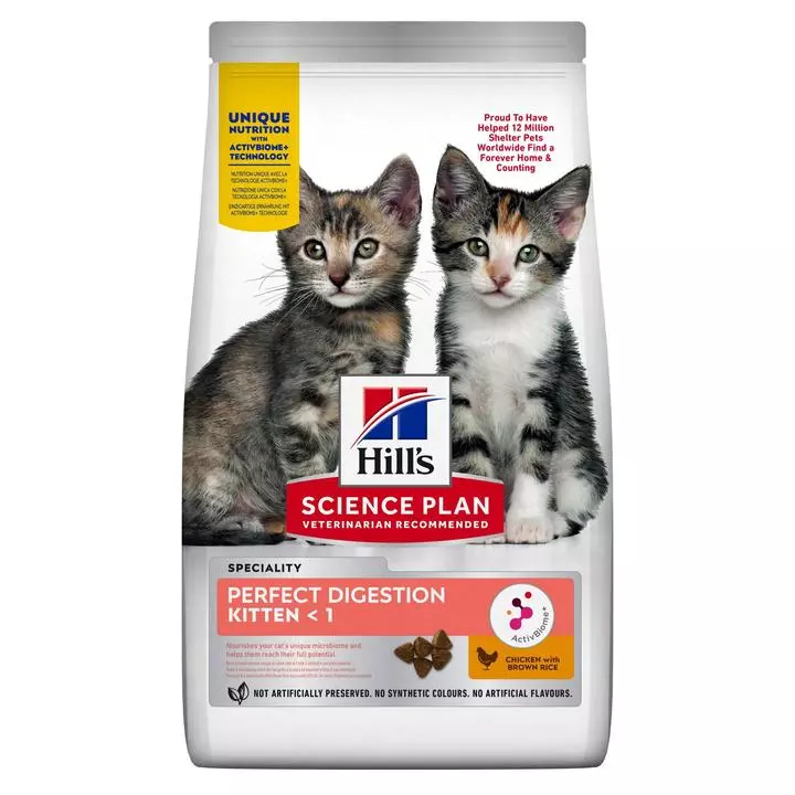 Hills Hill's Science Plan Perfect Digestion Kitten Dry Food With Chicken And Brown Rice 1 Hills Hill's Science Plan Perfect Digestion Kitten Dry Food With Chicken And Brown Rice
