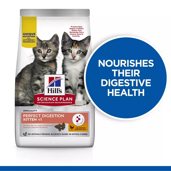 Hills Hill's Science Plan Perfect Digestion Kitten Dry Food With Chicken And Brown Rice 4 Hills Hill's Science Plan Perfect Digestion Kitten Dry Food With Chicken And Brown Rice - Image 4