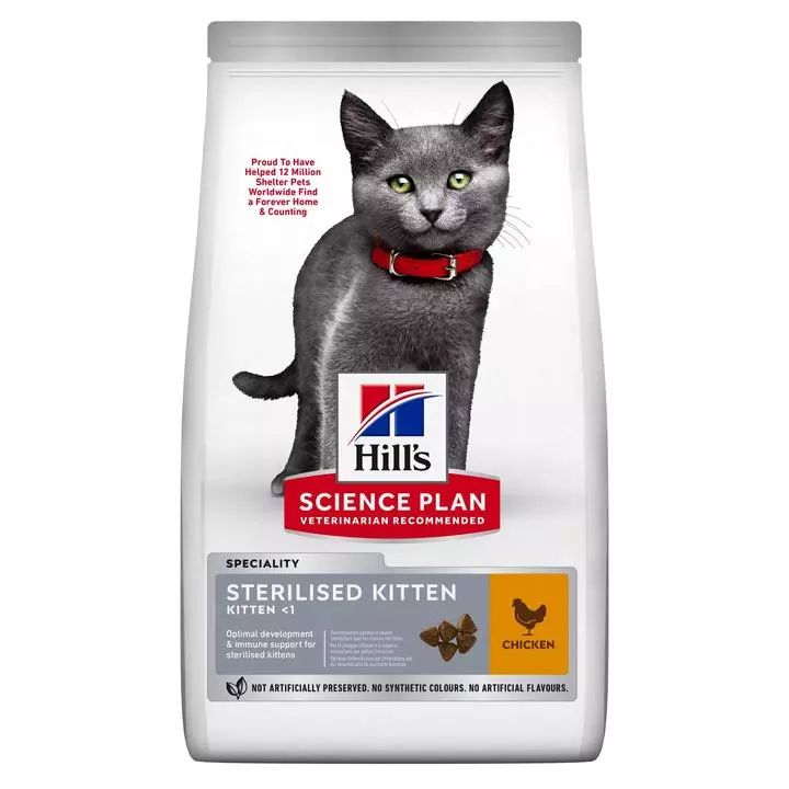 Hills Hill's Science Plan Sterilised Kitten Food Chicken 1 Hills Hill's Science Plan Sterilised Kitten Food Chicken