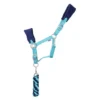 Hy Equestrian Belton Fleece Head Collar & Lead Rope Set Navy/Teal
