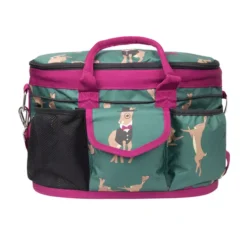 Hy Equestrian Harrison The Hare Moss Green/Boysen Berry Grooming Bag