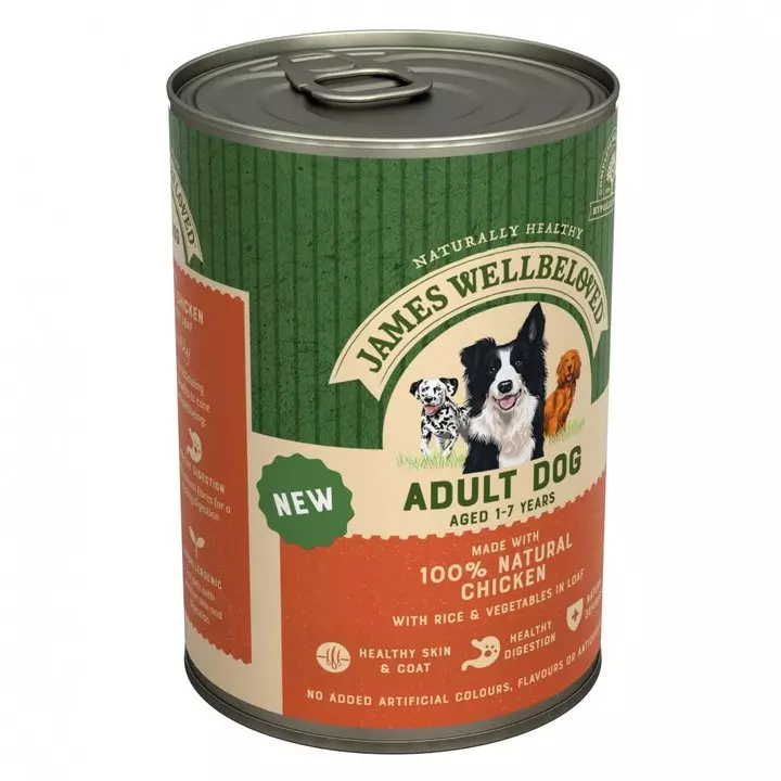 James Wellbeloved Adult Dog Wet Food Chicken & Rice In Loaf 1 James Wellbeloved Adult Dog Wet Food Chicken & Rice In Loaf