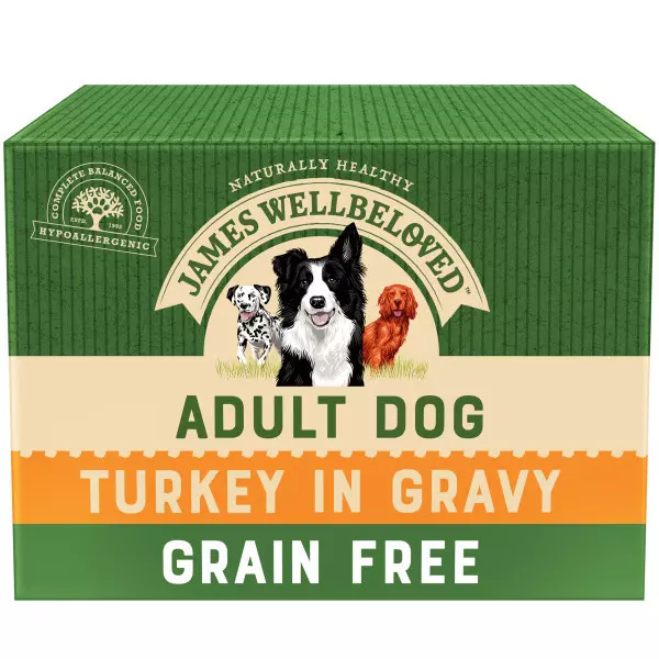 James Wellbeloved Grain Free Adult Dog Turkey In Gravy 1 James Wellbeloved Grain Free Adult Dog Turkey In Gravy