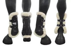 Mark Todd Air Vent Tendon Boot Fleece Black