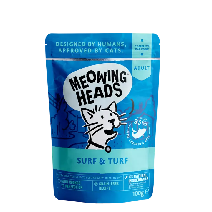 Meowing Heads Surf & Turf Cat Wet Food 1 Meowing Heads Surf & Turf Cat Wet Food