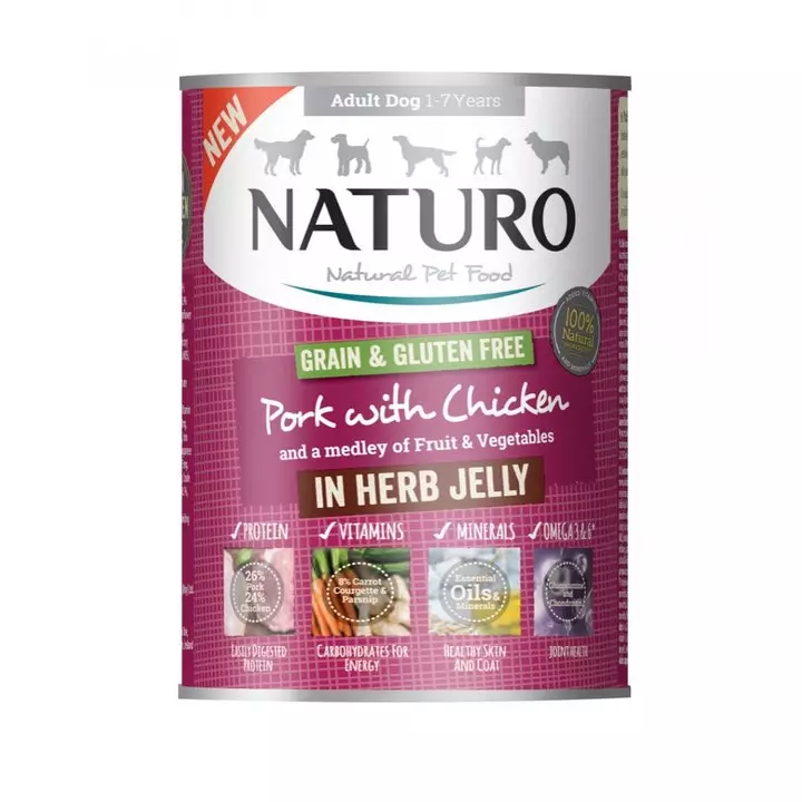 Naturo Pork & Chicken In Jelly Can Adult Dog Food 1 Naturo Pork & Chicken In Jelly Can Adult Dog Food
