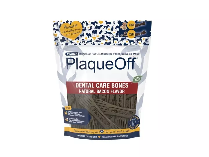 Plaque Off Natural Bacon Dental Bones For Dogs 1 Plaque Off Natural Bacon Dental Bones For Dogs