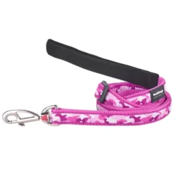 Red Dingo Camouflage Hot Pink Dog Lead