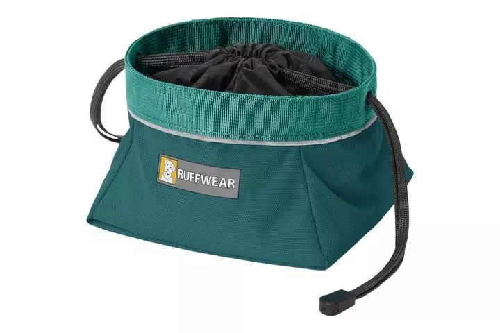 Ruffwear Quencher Cinch Top Packable Dog Bowl Tumalo Teal 1 Ruffwear Quencher Cinch Top Packable Dog Bowl Tumalo Teal
