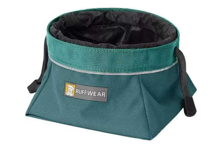 Ruffwear Quencher Cinch Top Packable Dog Bowl Tumalo Teal 2 Ruffwear Quencher Cinch Top Packable Dog Bowl Tumalo Teal - Image 2