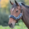 Shires Fleece Lined Headcollar Black Grey