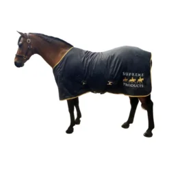 Supreme Products Black & Gold Show Sheet For Horses