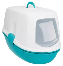 Trixie Berto Top Litter Tray With Seperating System For Cats Turquoise/White