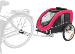 Trixie Bicycle Trailer For Dogs Black/Red -Pet World Outlet Sales trixie bicycle trailer for dogs blackred 2ron.jpg