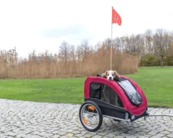 Trixie Bicycle Trailer For Dogs Black/Red -Pet World Outlet Sales trixie bicycle trailer for dogs blackred q3et.jpg