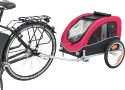 Trixie Bicycle Trailer For Dogs Black/Red -Pet World Outlet Sales trixie bicycle trailer for dogs blackred rr79.jpg