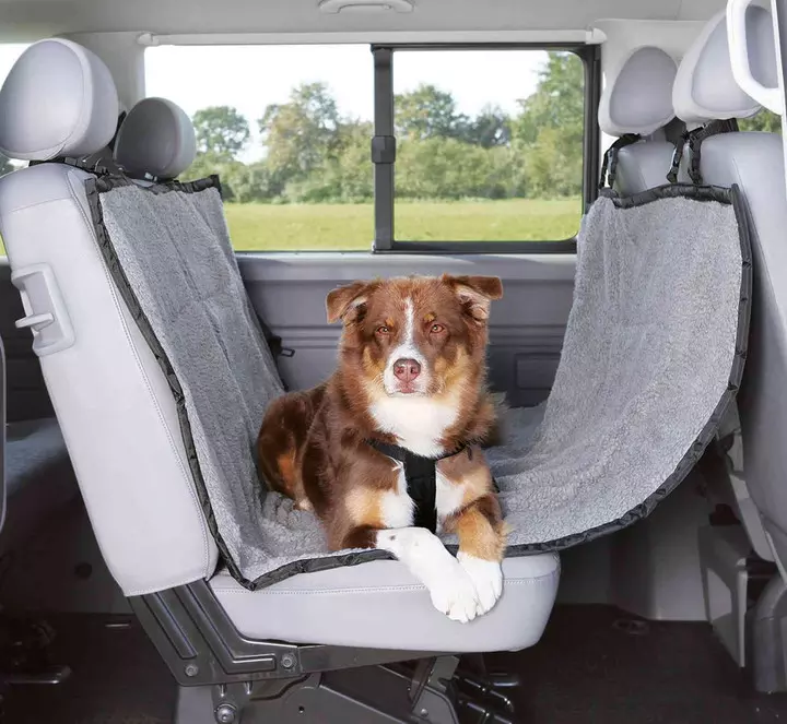 Trixie Car Seat Cover For Dogs Light Grey/Black 1 Trixie Car Seat Cover For Dogs Light Grey/Black