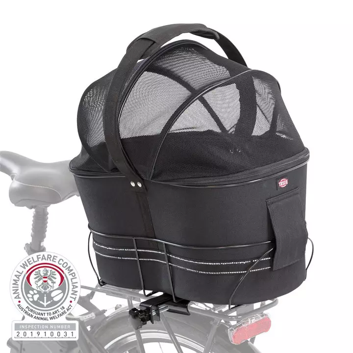 Trixie Dog Bicycle Basket For Wide Bike Racks Black 9 Trixie Dog Bicycle Basket For Wide Bike Racks Black - Image 9