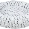 Trixie Mila Bed Round Plush For Dogs White & Grey