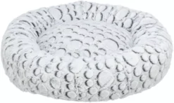Trixie Mila Bed Round Plush For Dogs White & Grey
