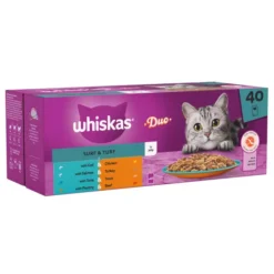Whiskas 1+ Cat Pouches Duo Surf & Turf Mega Pack In Jelly