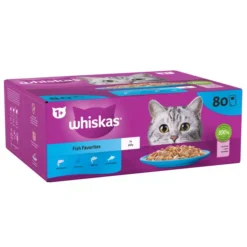 Whiskas 1+ Cat Pouches Fish Favourites Giant Pack In Jelly