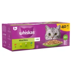 Whiskas 1+ Cat Pouches Mixed Menu Mega Pack In Jelly